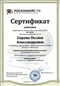 Сертификат " Лучший проект воспитателя"2017